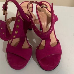 Stuart Weitzman Fuchsia Suede Heels